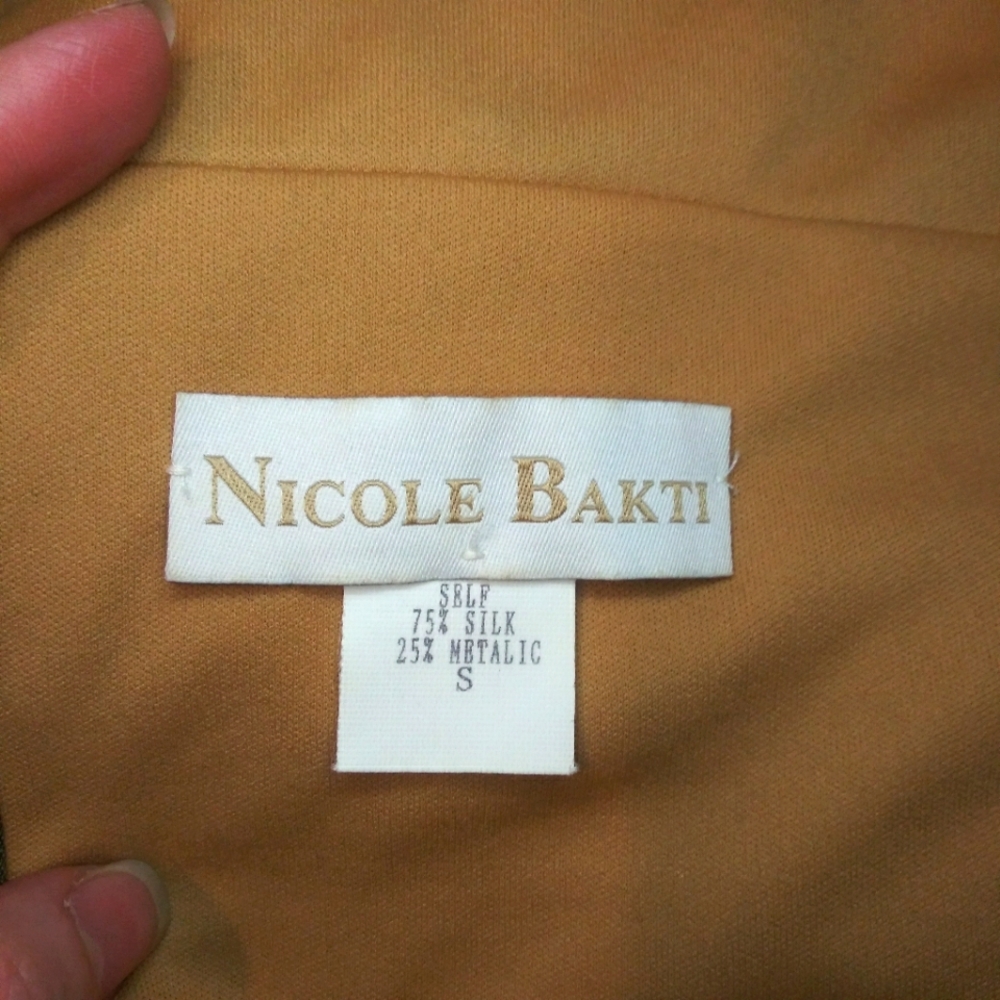 Vintage 90's Nicole Bakti Sexy Leopard Print Silk Brocade Cocktail Dress - Picture 10 of 12